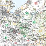 Gedetailleerde postcode landkaart Nederland