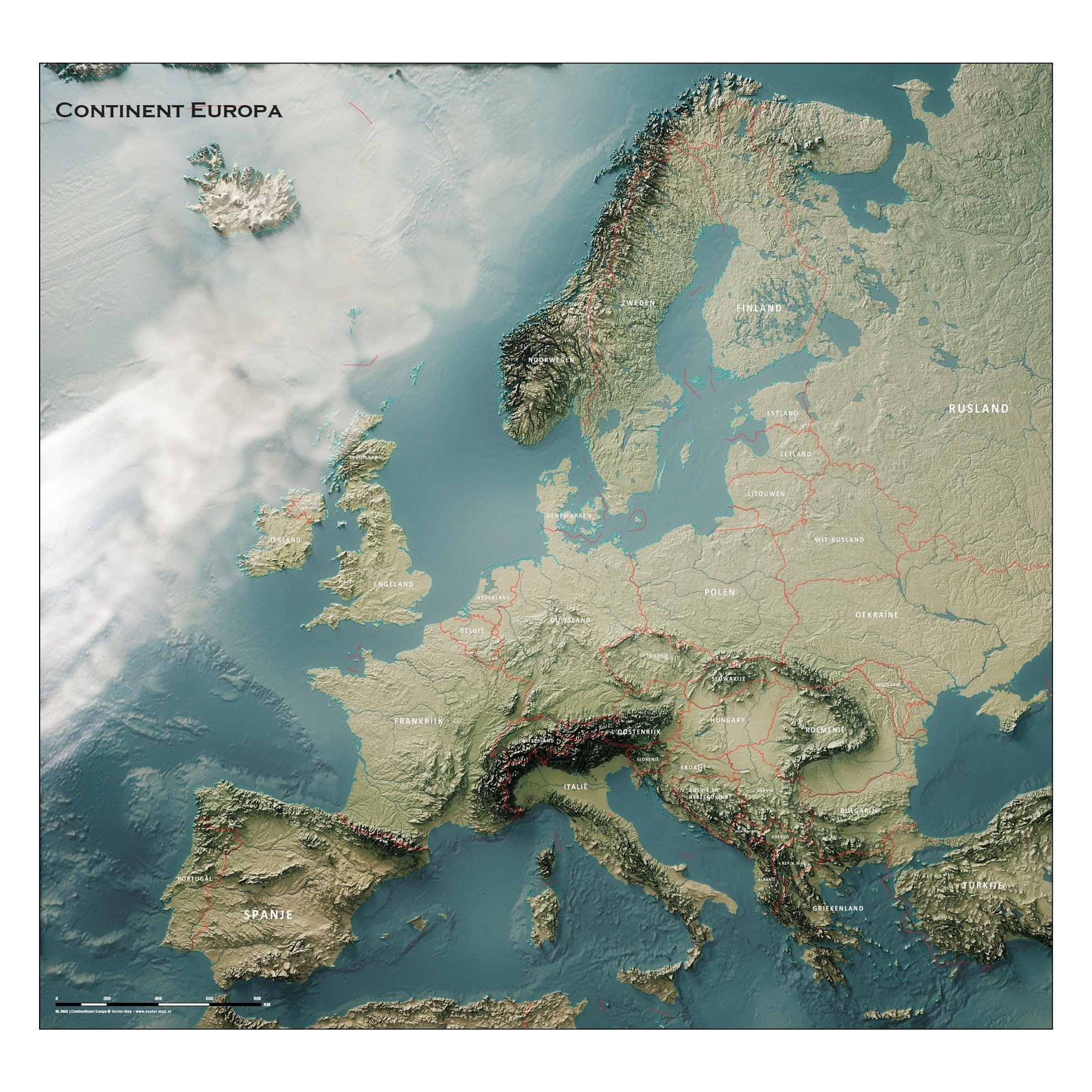 3D Kaart Europa