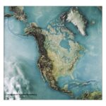 3D kaart Noord-Amerika