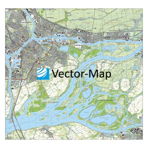 Topografische kaart Dordrecht