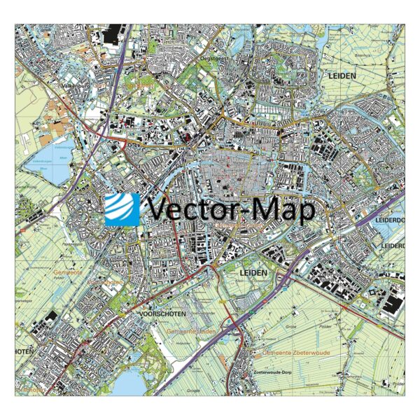Topografische kaart Leiden