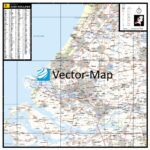 Plaatsnamen provinciekaart Zuid-Holland