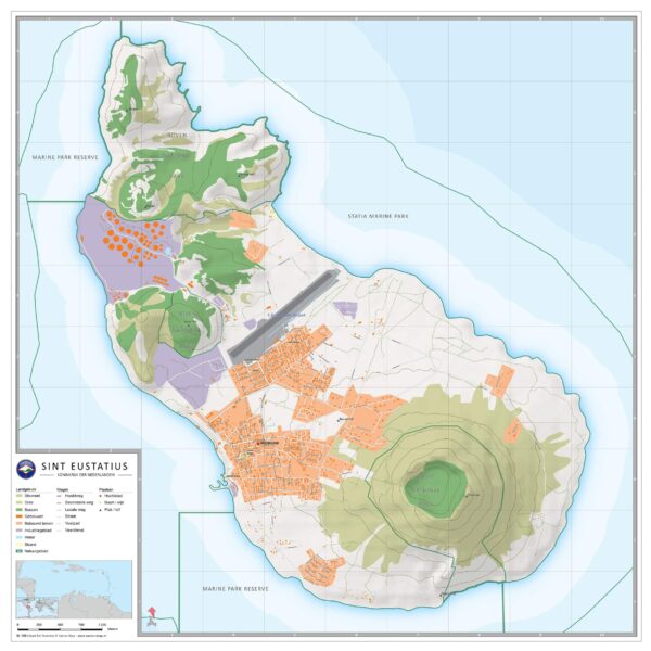 Landkaart Sint Eustatius